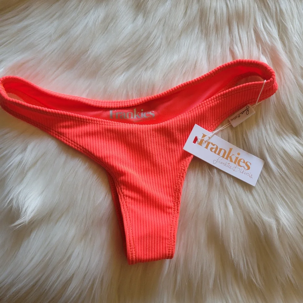 Frankies Bikinis Boots Bikini Bottom in Rave Heart